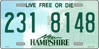 NH license plate 2318148