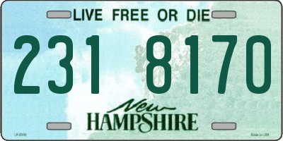 NH license plate 2318170