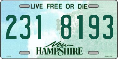 NH license plate 2318193