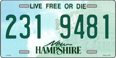 NH license plate 2319481