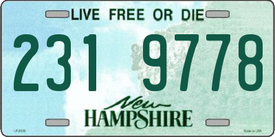NH license plate 2319778
