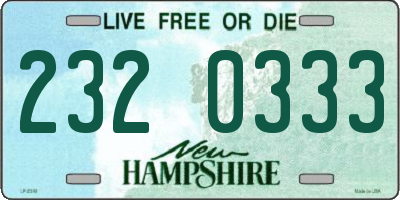 NH license plate 2320333