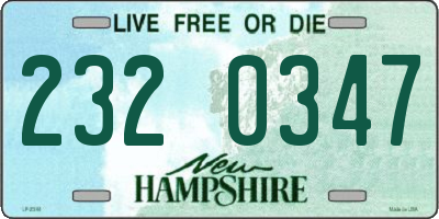 NH license plate 2320347