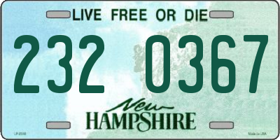 NH license plate 2320367