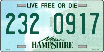 NH license plate 2320917