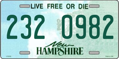 NH license plate 2320982