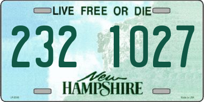 NH license plate 2321027
