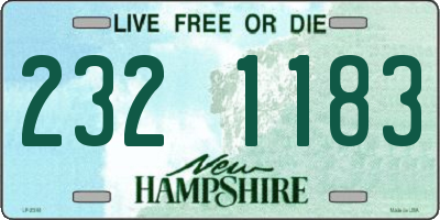 NH license plate 2321183