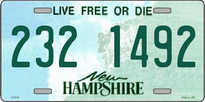 NH license plate 2321492