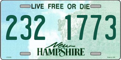 NH license plate 2321773