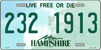 NH license plate 2321913