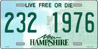 NH license plate 2321976