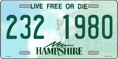 NH license plate 2321980