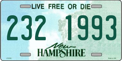 NH license plate 2321993