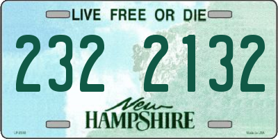 NH license plate 2322132