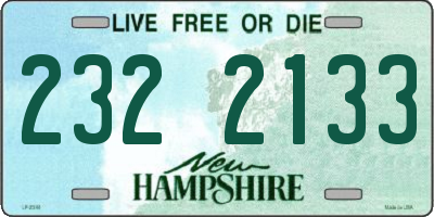 NH license plate 2322133