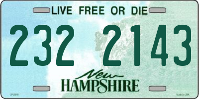 NH license plate 2322143