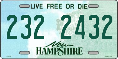 NH license plate 2322432