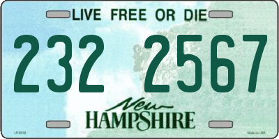 NH license plate 2322567