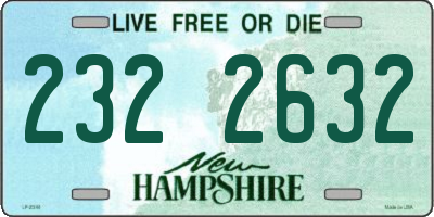 NH license plate 2322632