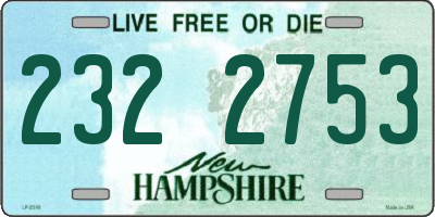 NH license plate 2322753