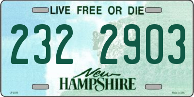 NH license plate 2322903