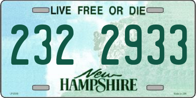 NH license plate 2322933
