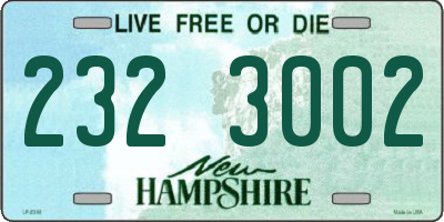 NH license plate 2323002