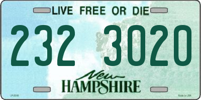 NH license plate 2323020