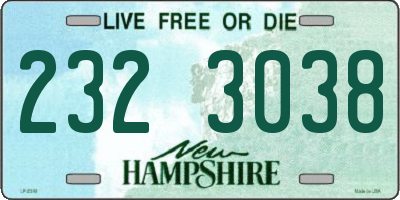 NH license plate 2323038