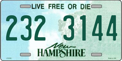NH license plate 2323144