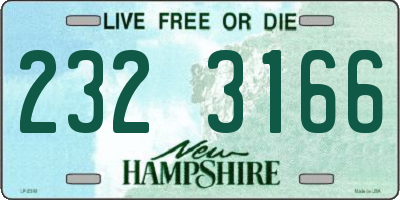 NH license plate 2323166