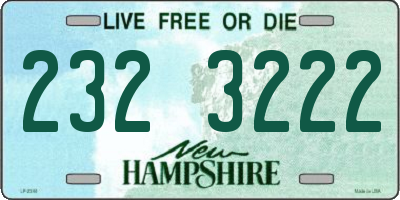 NH license plate 2323222