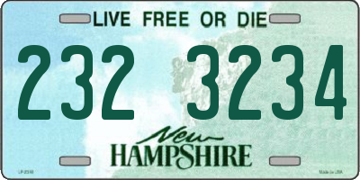 NH license plate 2323234