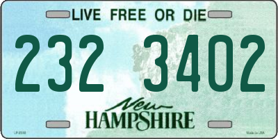 NH license plate 2323402