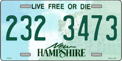NH license plate 2323473