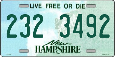 NH license plate 2323492