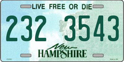 NH license plate 2323543