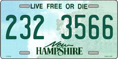 NH license plate 2323566