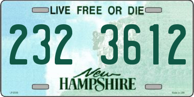NH license plate 2323612