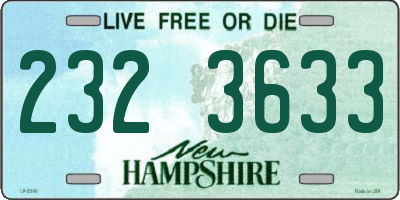 NH license plate 2323633
