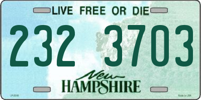 NH license plate 2323703