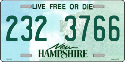 NH license plate 2323766