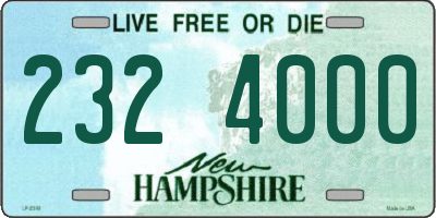 NH license plate 2324000
