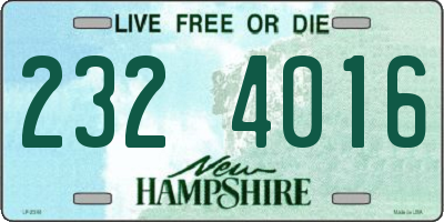 NH license plate 2324016