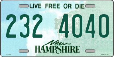 NH license plate 2324040