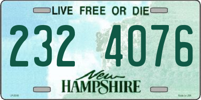 NH license plate 2324076