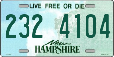 NH license plate 2324104