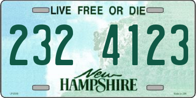 NH license plate 2324123