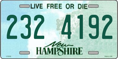 NH license plate 2324192